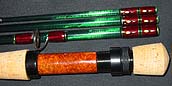 Afzelia Burl Insert Reel Seat for Fly Rod