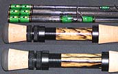 Afzelia Burl Insert Reel Seat for Fly Rod
