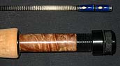 Afzelia Burl Insert Reel Seat for Fly Rod