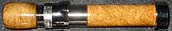 Teak Burl Insert Reel Seat for Fly Rod